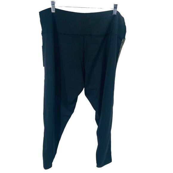 Bebe Sport Women's 4 Way Stretch Leggings NEW NWT Workout Gym Black Gold 3X - Picture 3 of 9